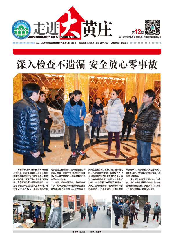 《走进大黄庄》报纸排版设计