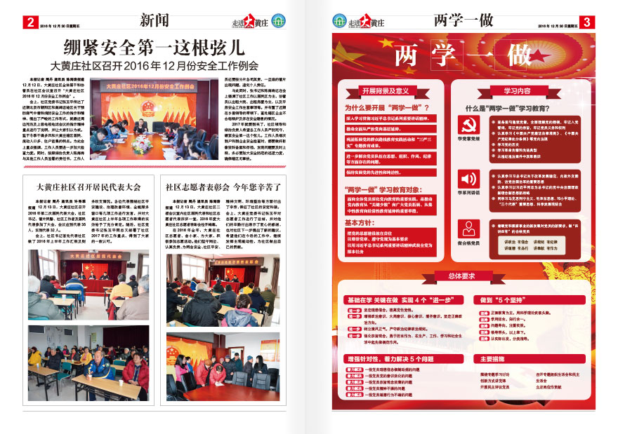《走进大黄庄》报纸排版设计