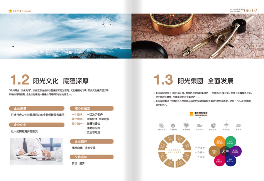 阳光保险集团年报设计案例