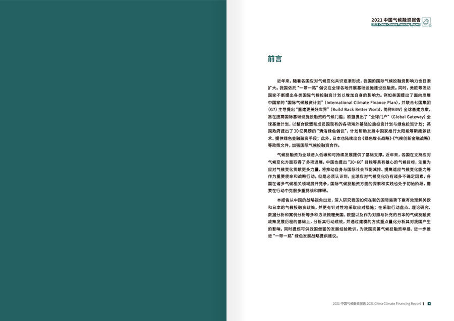 2021中国气候融资报告年报设计案例
